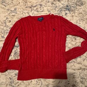 Polo by Ralph Lauren Vibrant Red Crewneck Sweater